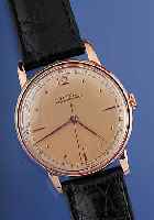 DOXA Herrenarmbanduhr Modell Antimagnetik, Ref.-Nr. 841718, Schweiz um 1946, RG 585/000, Rundgeh., Boden u. Glasrand gedr., D. ca. 34 mm, vers. ...