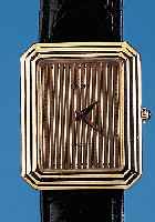 CONCORD feine Herrenarmbanduhr, GG 750/000, High-Tech-Quartzwerk, Carree-Coupee-Form, Lün. gest., Saphirschmuckkrone, verg. Blatt ...