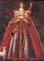 UNBEKANNTER POLNISCHER OD. UNGARISCHER MALER DES 18. JH., MADONNA, ÖL/LWD, BäUERLICHE DARSTELLUNG, CA. 44 X 37 CM