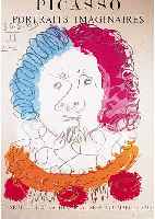 Picasso, Pablo, Farblithographie von 1969, aus der Reihe Portraits imaginaires, hand- signiert, ca. 73,5 x 71,5 cm, u.Gl.