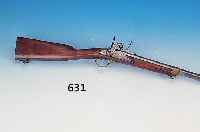 Percussionsgewehr, Frankreich, sign. de S. Etienne, 19. Jh., Nußbaumschaft, Vorderlader, Stab fehlt, Funktion nicht geprüft, ...