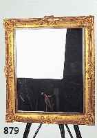Wandspiegel, um 1880, Stuckrahmen, Spiegelglas sekundär, 76 x 65 cm