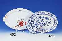 Ovale Platte, Meissen, um 1924-33, 2. Wahl, Porzellan, bunte Blumenmalerei, ca. 48 x 31 cm