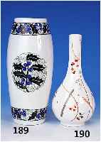 Vase, Ida Paulin, um 1910, Bavaria, Porzellan, Beerenmotive, monogrammiert in der Darstellung, H. 29 cm