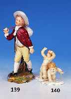 Figurengruppe, KPM, Berlin, um 1800 Porzellan, zwei spielende Putti, bemalt, 6.5 x 9 cm