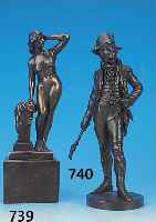 Bronzefigur, Frankreich, um 1900, Darstel- lung eines schwedischen Admirals, H. ca. 26 cm