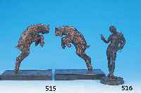 Kleine Bronzeskulptur, Italien, um 1880, nach Vorbild von Pompeji, H. ca. 13,5 cm