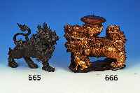 Skulptur, wohl Burma, 19. Jh., Bronze, sog. Drachenhund, L. 35.5 cm