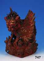 Skulptur, Indonesien, 19./20. Jh. Holz geschnitzt, bemalt, berieben, Drache H. ca. 50 cm