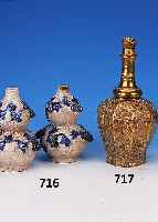 Flasche, Indonesien, um 1900, Messing, reich verziert, l. besch., H.35 cm