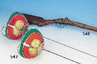 PERKUSSIONSGEWEHR, UM 1840/50, DEKORATIONS- STüCK, L. CA. 130 CM, ALTERSSP.