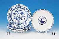 Teller, Meissen, 50er Jahre, 2. Wahl, Porzellan mit Blaumalerei von Hammer und Amboss, D. ca. 18,5 cm