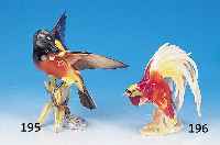 Porzellanfigur, Hutschenreuther, Entwurf Achtziger, spätere Ausformung, Paradiesvogelbunt bemalt, H. ca. 14,5 cm
