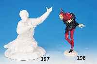 Porzellanfigur, Hutschenreuther KunstabteilungEntwurf K.Tutter, Mephisto aus Faust, bunt bemalt, ein Finger gebrochen, Teil vorhanden, H. c.a 19 cm