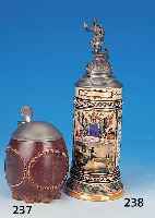 Reservistenkrug, Comp.5 Bad. Inft.Rgt. No. 113 in Freiburg, , Steingut, bemalt und bedruckt, H. 29 cm