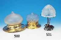 Tischlampe, Frankreich, 20er Jahre, Fuss Eisen mit Weinblattdekor, reliefierter und teilmattierter Pressglasschirm, Elektr. erneuert, ...