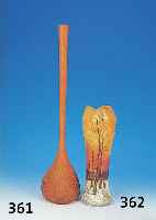Vase, Frankreich, 20er Jahre, wohl Legras, farbloses Glas mit bunter Emailmalerei einer Winterlandschaft, H. ca. 34 cm