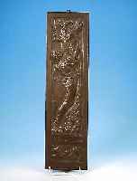Reliefplatte, Sucharda, dat. 1899, Gußplatte, 60 x 16 cm