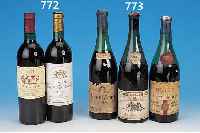 SECHS FLASCHEN FRZ. ROTWEIN: NUITS GRAND VIN1923 BOUCHARD AINE & FILS; GRAND VIN CHATEAU LEOVILLE POYFERRE 1918 BORDEAUX; G. DE BEUVE- RAND & R. DE ...