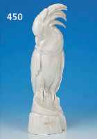 PORZELLANFIGUR, HAVILAND, SANDOZ, UM 1930, DARSTELLUNG EINES KAKADUS, WEIß, H. CA. 36 CM,VGL. DECOUVRIR SANDOZ, LAUSANNE 1991, SEITE 64, ...