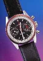 AMYRIA Herrenarmbanduhrchronograph, Ref.-Nr.9201/15, Schweiz um 1972, Metall hart verchr.,Edelst.-boden geschr., bei Fertigst. wasser- gesch., ...