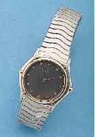 EBEL HERRENARMBANDUHR, SPORT CLASSIC, REF.- NR. 181909, SCHWEIZ UM 1988, EDELST./GG, EIN- SCHALENAUSF., HIGH-TECH-QUARTZWERK, MINERAL- FLACHGLAS, ...