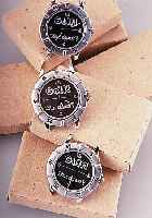 Konvolut: 120 ident. Herrenarmbanduhren, auf Zifferbl. Aufdruck: "Golf, was sonst", Metallgeh. verchr., Edelstahldruckb”den, ...