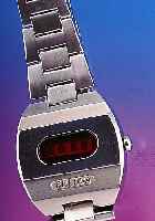 BULOVA Herrenarmbanduhr, Modell LED, Ref.- Nr. N4/I103579, Schweiz um 1972, Edelst., Orig. Edelst. Band, Schraubboden, bei Fertig- st. ...
