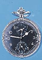 BREITLING HERRENTASCHENUHR MODELL CHRONOGRAPH, REF.-NR. 1207930, SCHWEIZ UM 1968, MES- SING VERCHR., SCHR.-BODEN, SCHR.-GEH., MILI- TäRAUSF., ...