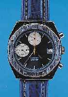 BUCHERER Herrenarmbanduhr Chronograph, Ref.-Nr. 652, Schweiz um 1970, Messinggeh. verchr.,ber., Edelst.-Boden geschr., 30-Min.-Stopp- zähler bei ...