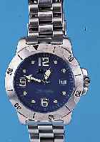 JEEP Herrenarmbanduhr Modell Quartz, Schweizum 1995, Metall matt verchr., Edelstahlband u.Edelstahlschr.-Boden, Mineralflachgl., Zen- tralsek., ...