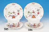 GEDECK, MEISSEN, 20. JH., 2. WAHL, PORZEL- LAN, FELS UND VOGEL, DESSERTTELLERD. 17.5 CM