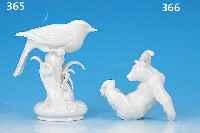 Porzellanskulptur, Meissen, Mitte 20. Jh., Vogel, H. 14.5 cm, weiß