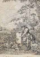 Ridinger, Johannes Elias, 5 Kupferstiche mit verschiedenen Jagddarstellungen, je ca. 32 x 23 cm, u.Gl., R.