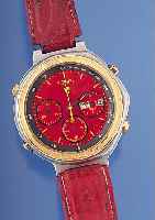 FERRARI Herrenarmbanduhr Quartzchronograph, Ref.-Nr. 277441, Schweiz/Frankreich um 1995, Edelst. matt., Drücker u. Lünette hartverg., ...