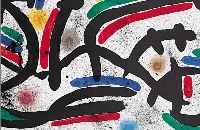 Miro, Joan, vier Farblithographien aus Lithograph I, Mourlot, Maeght Paris 1972, Doppelblätter mit Bugfalten, je ca. 31.5 x 49.5 cm, PP