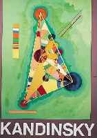 KANDINSKY, WASSILY, DREI FARBLITHOGRAPHIEN, PLAKATE ZUR AUSSTELLUNGEN: DER BLAUE REITER, BAUHAUS DESSAU UND PERIODE PARISIENNE, ED. MAEGHT ...