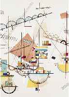 Kandinsky, Wassily, Lyrique, Farblithogra- phie, Ed. Maeght Paris 1953, Doppelblatt mit Bugfalte, ca. 34 x 36 cm, PP