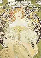 Mucha, Alphonse, 1860-1939, Odalisque, Farblithographie, Ed. Galerie du Centre, num. 267/350 und von Jiri Mucha handsign., Mourlot ...