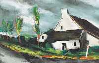 de Vlaminck, Maurice, drei FarblithographienEd. Andre Sauret, Mourlot Paris 1958, je ca. 24 x 16 cm, PP