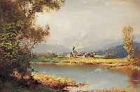 Wagner, Hans, deutscher Maler um 1940, Landschaft im Vorgebirge, Öl/Lwd, re. u. sign., ca. 60 x 80 cm, R.