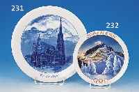Zierteller, Rosenthal, Olympia 1936, Winter-spiele, feine Bemalung unter der Glasur, D. ca. 21.5 cm, Goldstaffage
