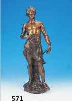Große Bronzeskulptur, sign. Bofill, um 1900, Schmied, H. 55 cm