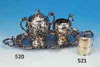 Pfeffermühle, USA, um 1910, Sterlingsilber, H. ca. 9 cm, l. Alterssp.