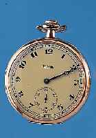 HALLMARK Herrentaschenuhr Lepine, Ref.-Nr. 9413035, USA um 1930, Metall m. RG-Auflage, ab Herst. Garantie 25 Jahre, perf. zweiteil. Emailbl., ...