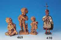 Drei Holzfiguren, deutsch, 50er Jahre, Lindenholz geschnitzt, musizierende Kinder, H. ca. 23/16/15.5 cm