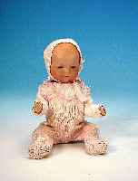 Puppe, Armand Marseille, Dream Baby, Massebabykörper, blaue Schlafaugen, H. 23 cm