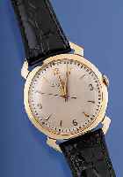 JULES JÜRGENSEN Armbanduhr Modell Automatik, Ref.-Nr. 14017, Schweiz/USA um 1956, GG 585/ 000, Boden gedr., Blatt rest., 17 St., Zentral-rotor, ...