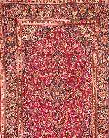 KESCHAN, PERSIEN, 215 X 135CM, , EHZ 3 FLOR WOLLE, CA.60 JAHRE L.MOTTENFRAß.