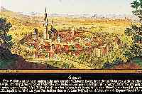 Weiler, Martin, geb. 1862 Hofheim/Taunus, Hofheim, nach einem Stich von M. Merian, Öl/ Lwd auf Malkarton aufgezogen, re. u. sign. unddat. 1921, ...